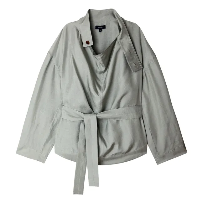 Blouse Felicite Soie | Bleu Glacier
