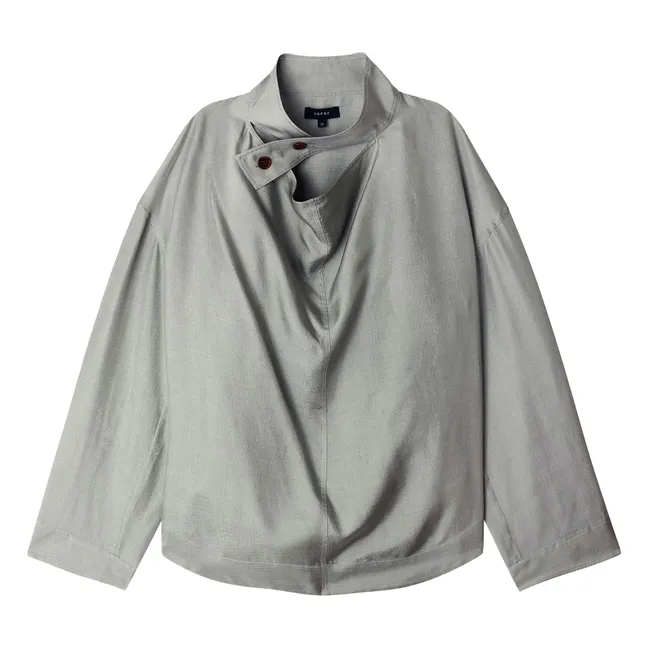 Blouse Felicite Soie | Bleu Glacier