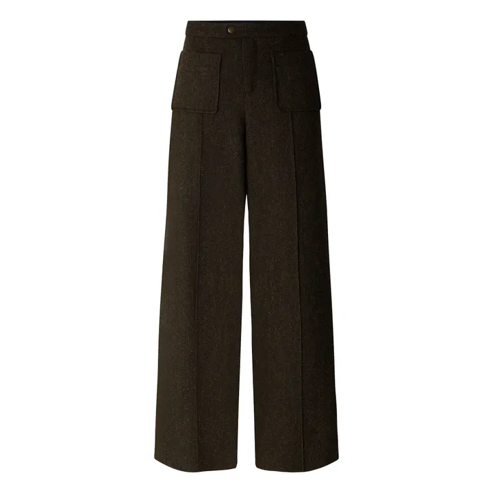 Pantalon Harry Laine Vierge | Kaki foncé- Image produit n°0