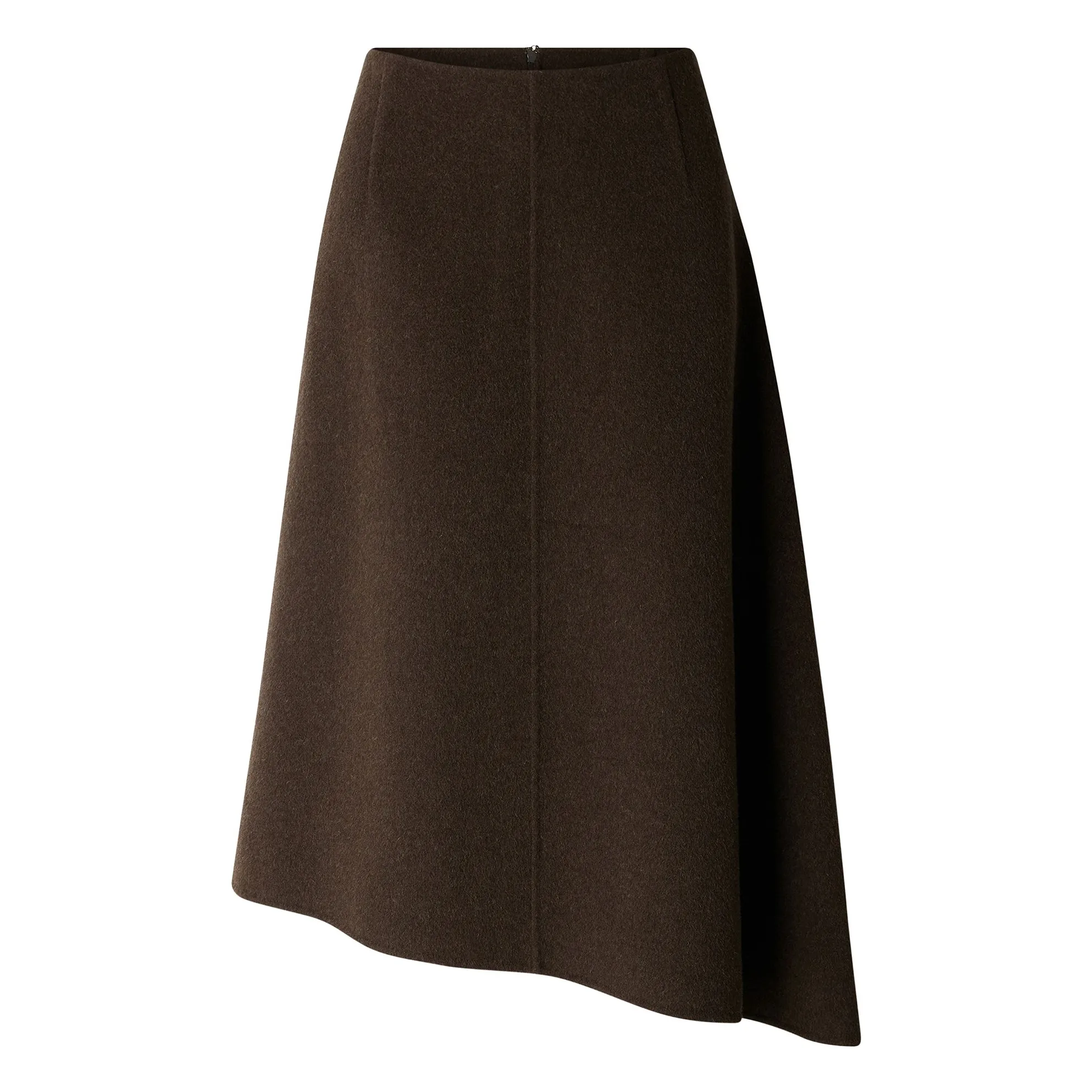 Soeur Khaki Brown Geneva Skirt Wool
