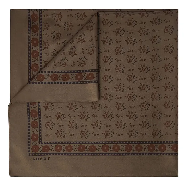 Classic Silk Scarf | Brown