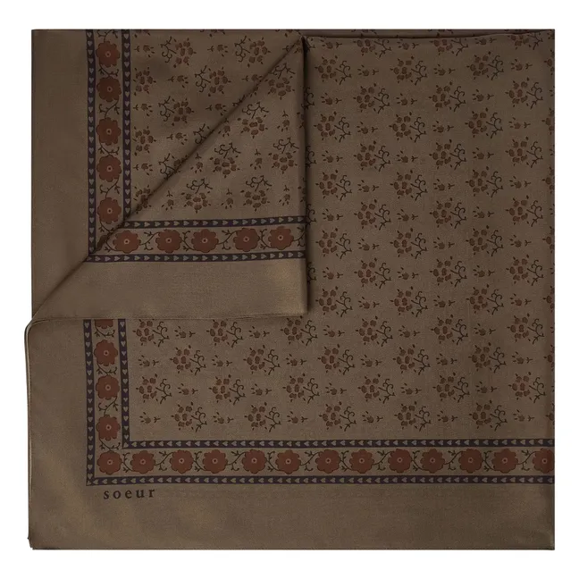 Foulard Classique Soie | Marron