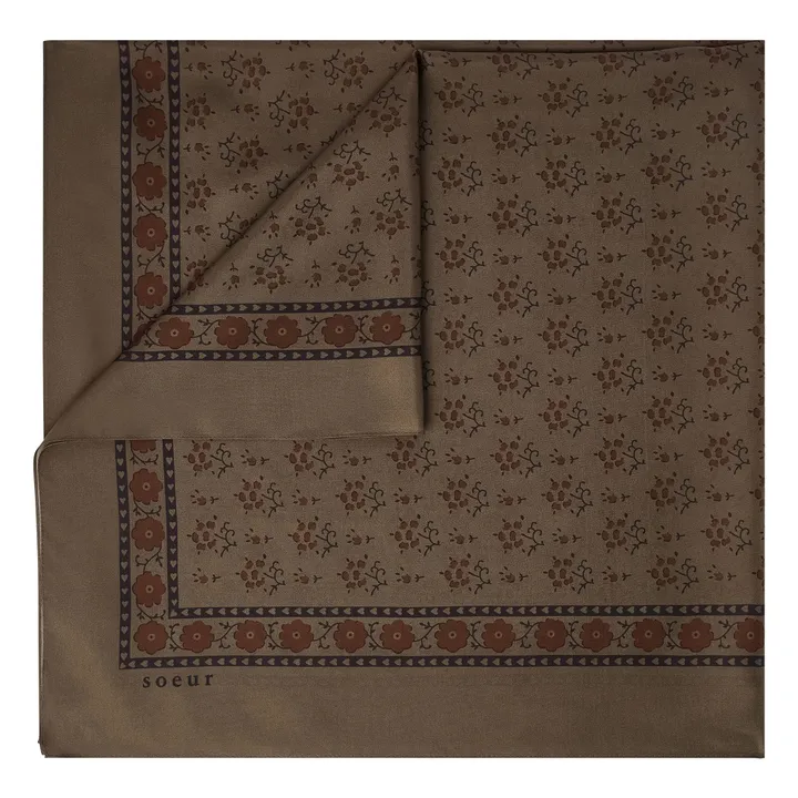 Foulard Classique Soie | Marron- Image produit n°0