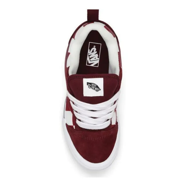 Knu Skool 2-Tone Schnürsneaker | Burgunderrot