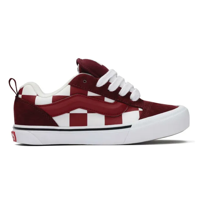 Knu Skool 2-Tone Schnürsneaker | Burgunderrot
