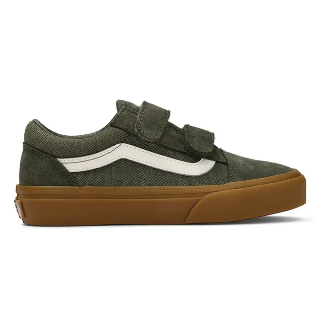 Baskets Scratchs Old Skool V Denim | Vert foncé
