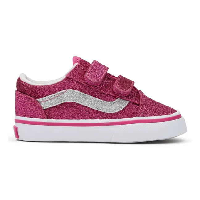 Baskets Scratchs Old Skool Glitter | Rose bonbon
