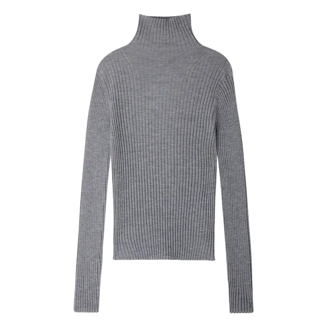 Pull Filao Laine Mérinos | Gris chiné