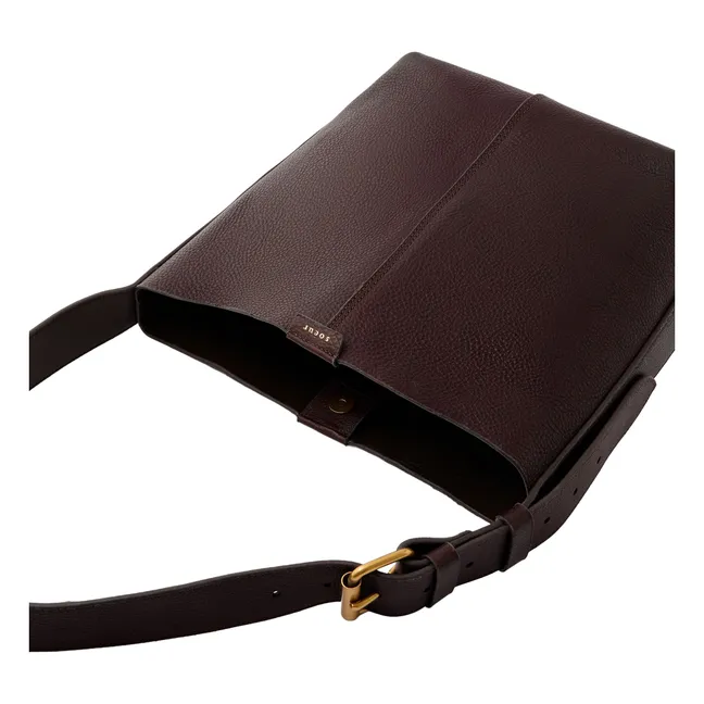 Borsa Saudade Mini in pelle martellata | Marrone