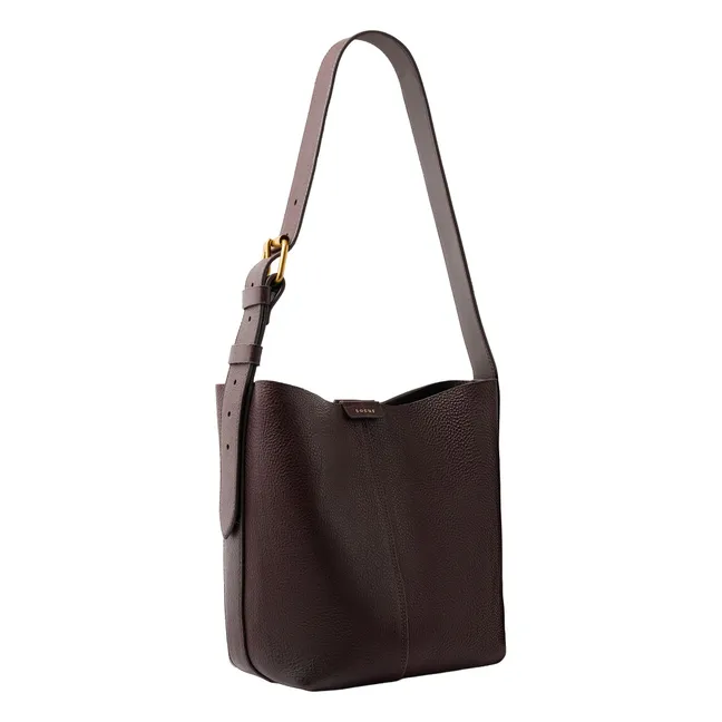 Saudade Mini Grained Leather Bag | Brown