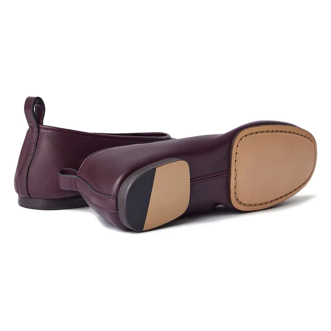 Ballerines Bala Cuir | Lie de vin