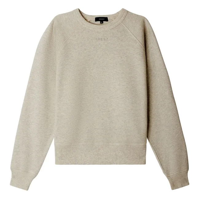 Sweat Artemis Coton Bio | Gris chiné clair