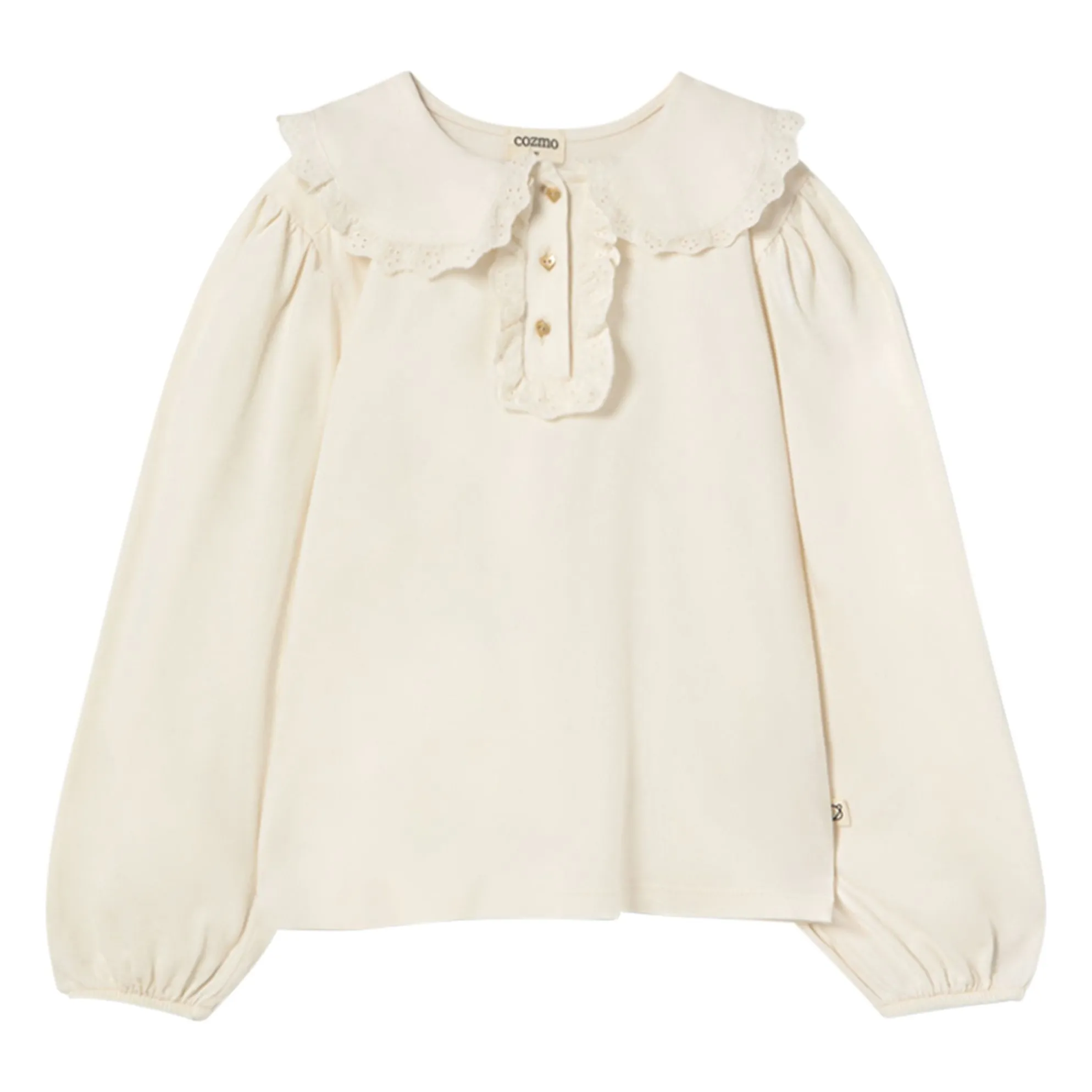 Cozmo White Alana Organic Cotton Blouse