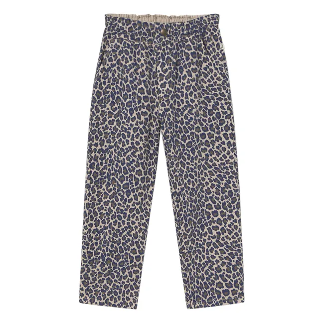 Pantalon Paola Léopard | Beige chiné
