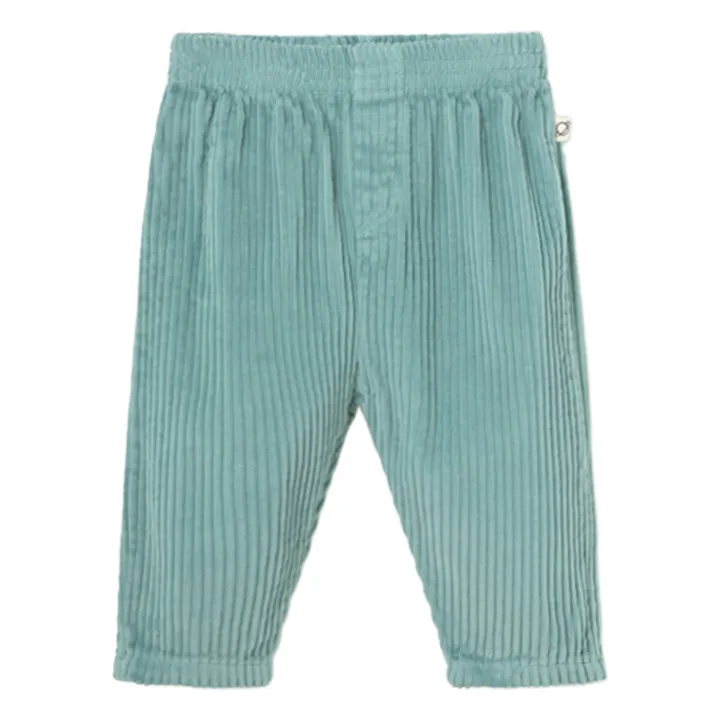 Pantalon Miki Velours Côtelé Coton Bio | Vert d'eau- Image produit n°0
