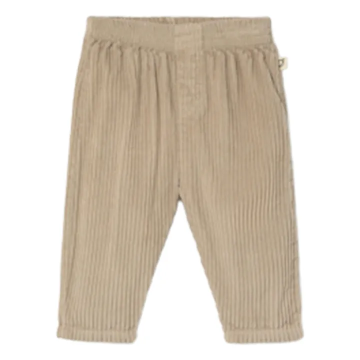Pantalon Miki Velours Côtelé Coton Bio | Beige chiné- Image produit n°0