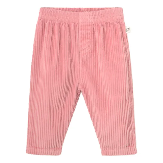 Pantalon Miki Velours Côtelé Coton Bio | Rose