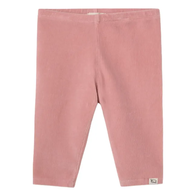 Legging Velours Côtelé Coton Bio | Rose
