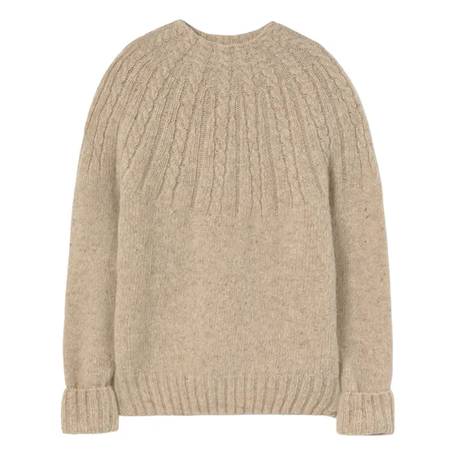 Pull Carmen | Beige chiné