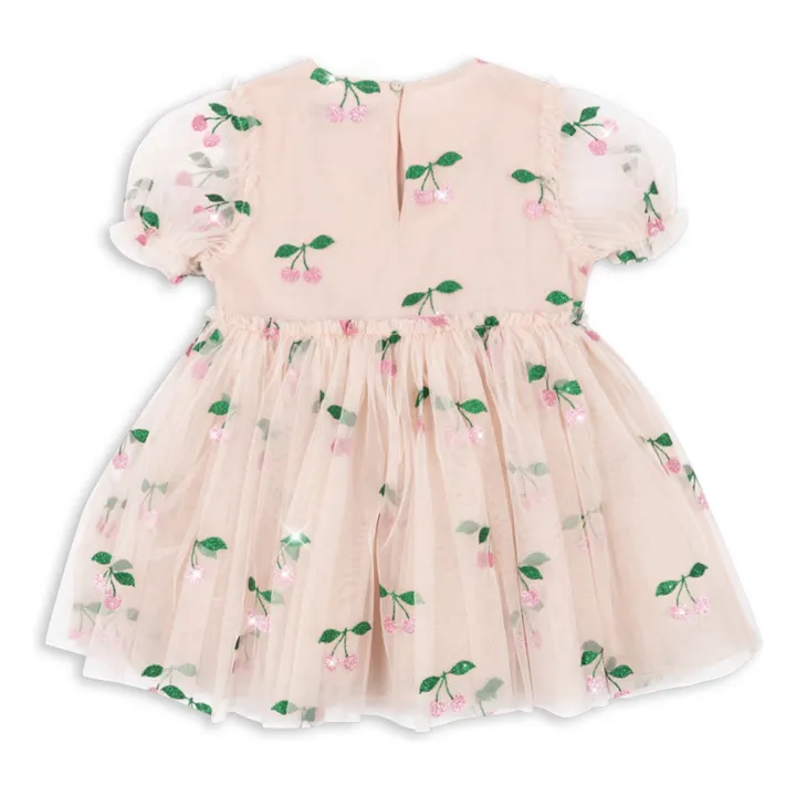 Robe Tullie Cerises Tulle | Rose pâle- Image produit n°3