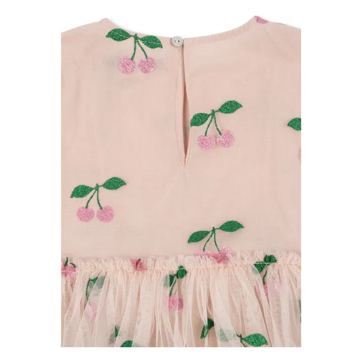 Robe Tullie Cerises Tulle | Rose pâle- Image produit n°4