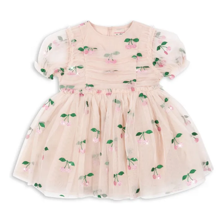 Tullie Cerises Tulle dress | Pale Pink- Product image n°0
