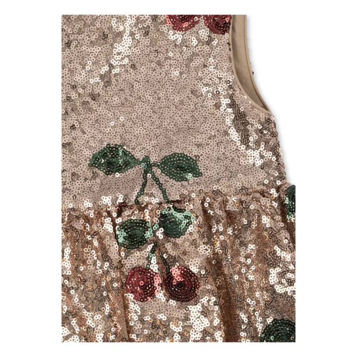 Robe Sequins Starla Cerises | Doré- Image produit n°2