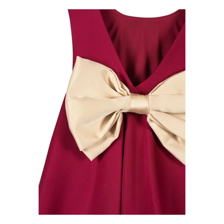 Sheena Bow Dress | Burgundy- Product image n°2