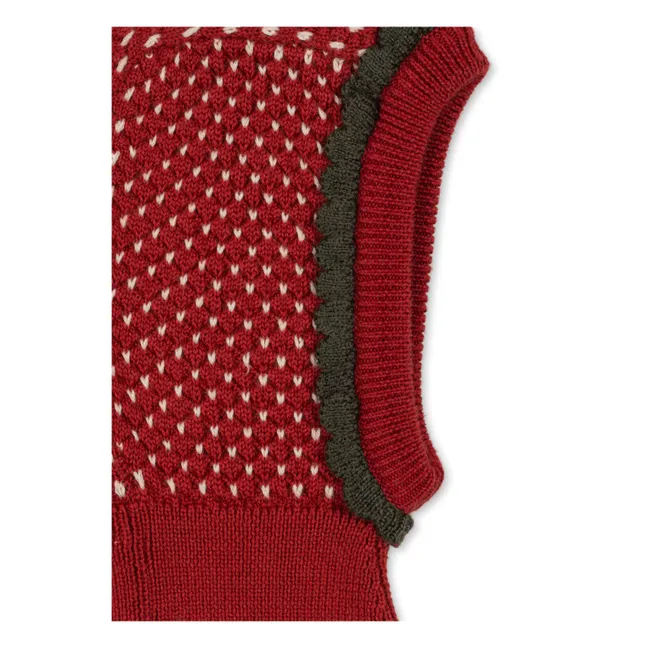 Balaclava Fraise Laine Mérinos | Rouge