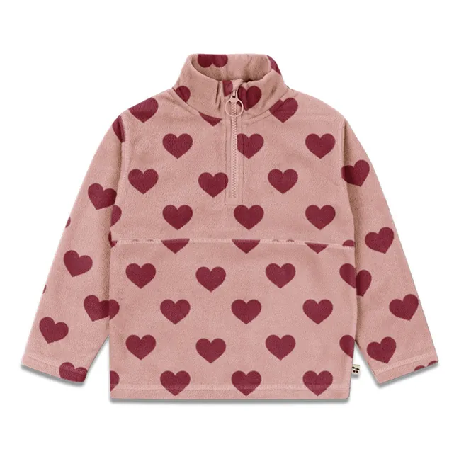 Sweat Polaire Tavi Coeurs Fibres Recyclées | Rose