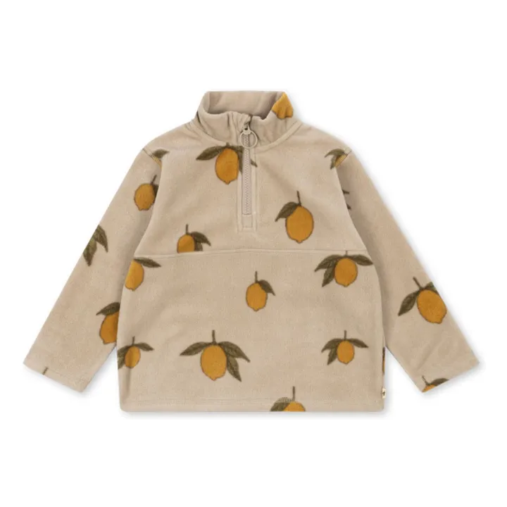 Sweat Polaire Tavi Citrons Fibres Recyclées | Beige- Image produit n°0