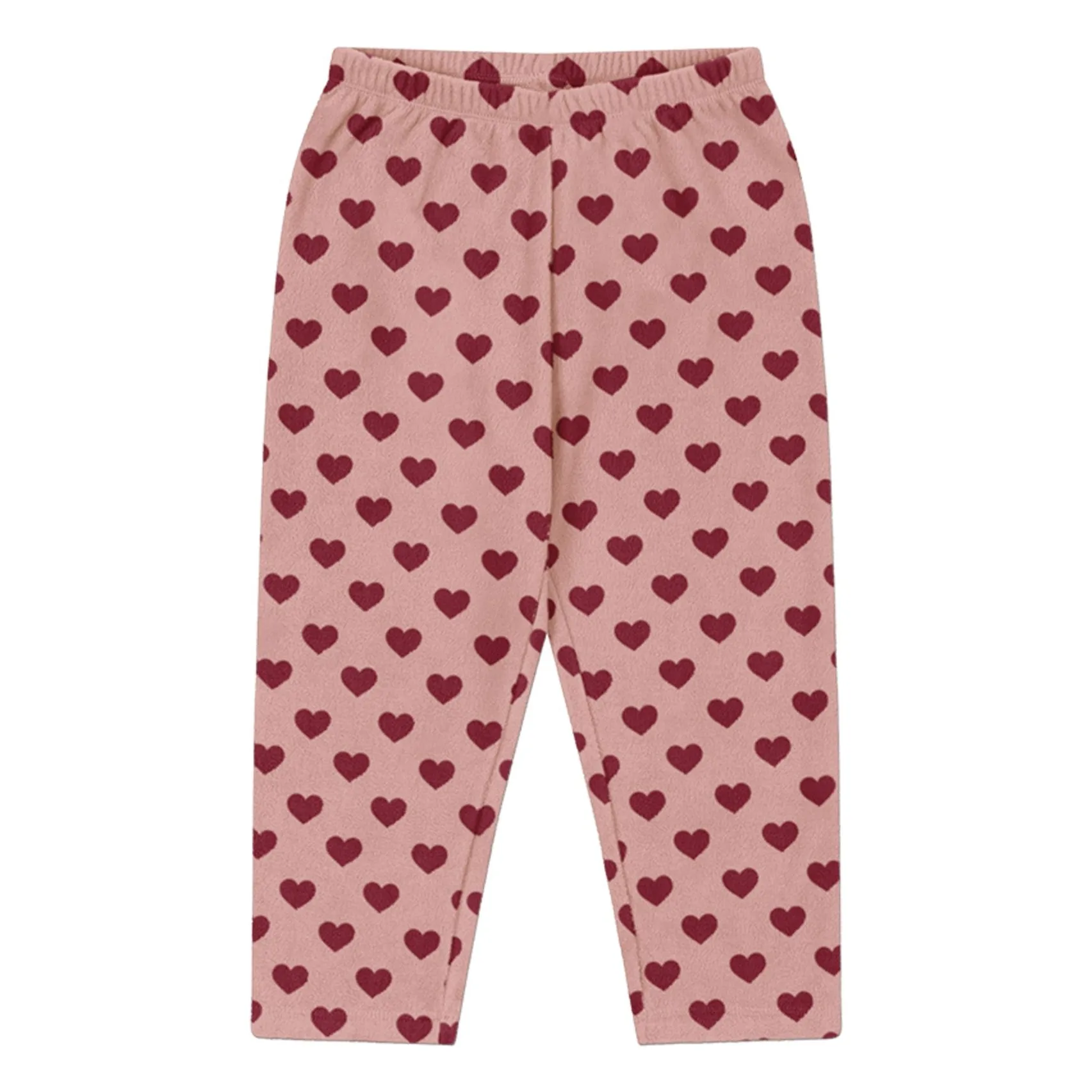 Konges Sløjd - Pantalon Polaire Tavi Coeurs Fibres Recyclées - Rose | Smallable