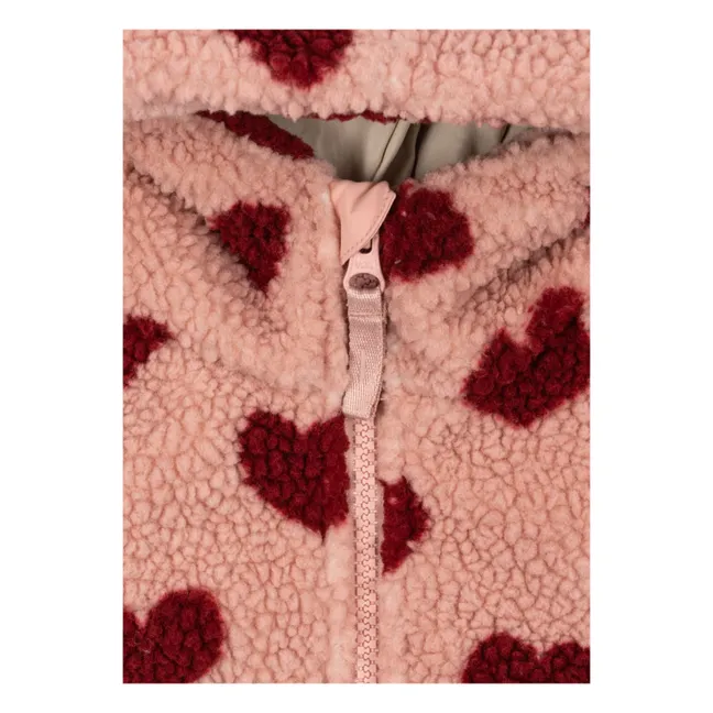 Veste Façon Sherpa Jody Coeurs Fibres Recyclées | Rose