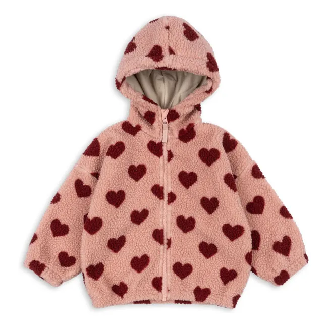 Veste Façon Sherpa Jody Coeurs Fibres Recyclées | Rose