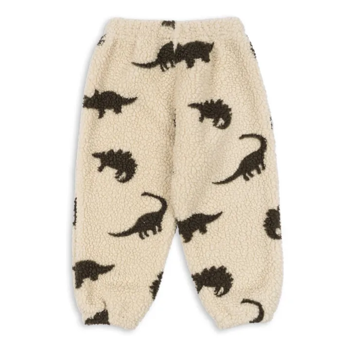 Pantalon Façon Sherpa Jody Dinosaures Fibres Recyclées | Vert kaki- Image produit n°1