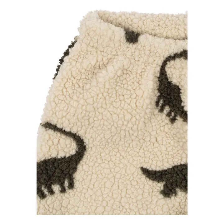 Pantalon Façon Sherpa Jody Dinosaures Fibres Recyclées | Vert kaki- Image produit n°2