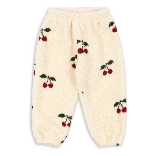 Pantalon Façon Sherpa Jody Cerises Fibres Recyclées | Ecru