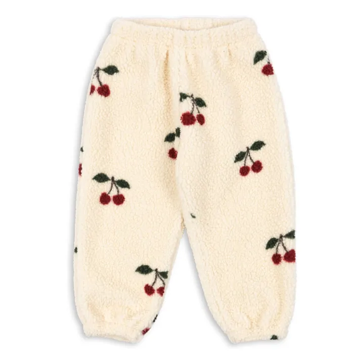 Pantalon Façon Sherpa Jody Cerises Fibres Recyclées | Ecru- Image produit n°0