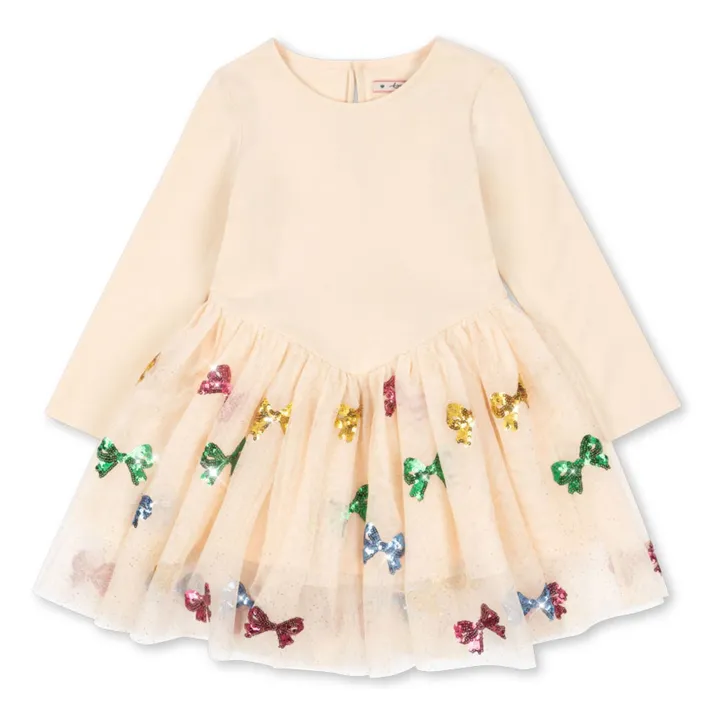 Robe Yvonne Tulle | Beige- Image produit n°0