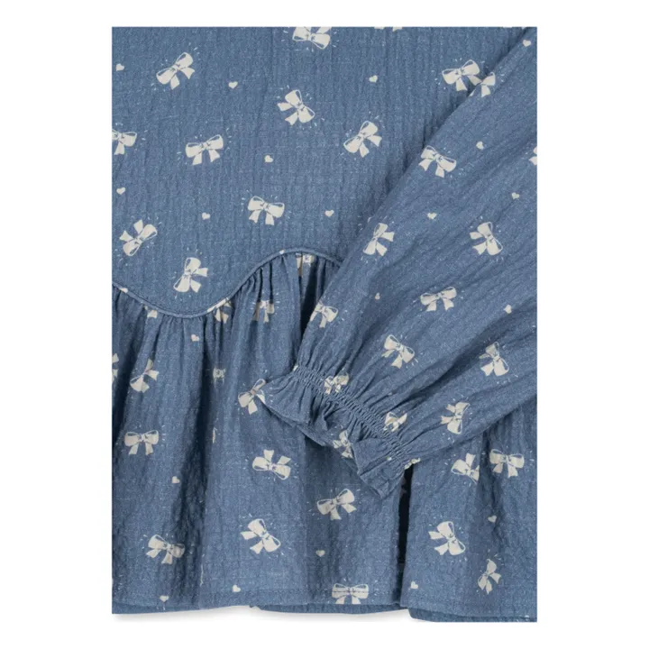 Blouse Vida Coton Bio | Bleu- Image produit n°1