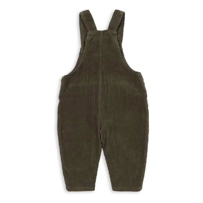 Salopette Sully Velours Côtelé Coton Bio | Vert kaki