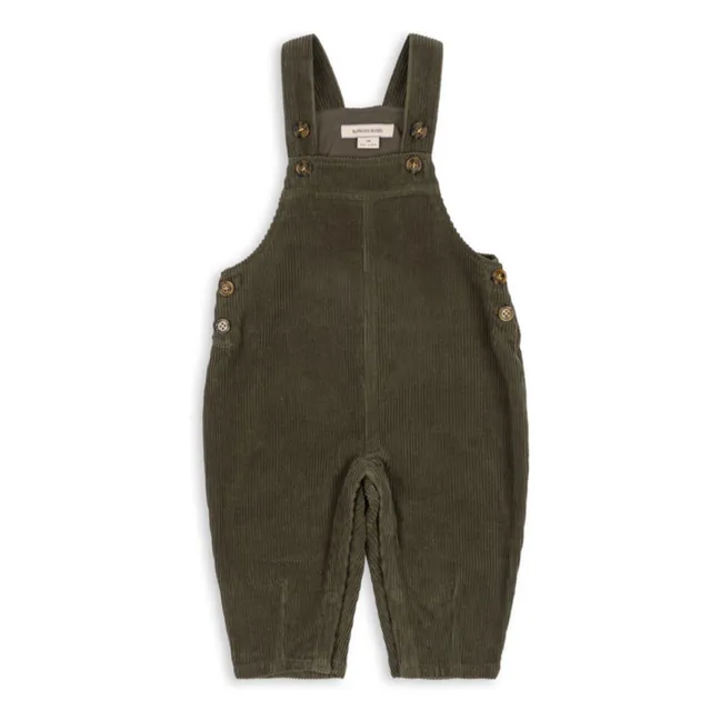 Salopette Sully Velours Côtelé Coton Bio | Vert kaki