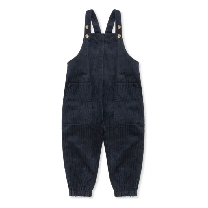 Sully Organic Cotton Corduroy Dungarees | Midnight blue- Product image n°0