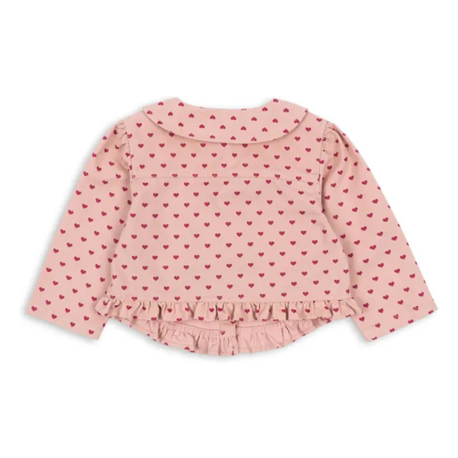 Veste Nola Cœurs Coton Bio | Rose