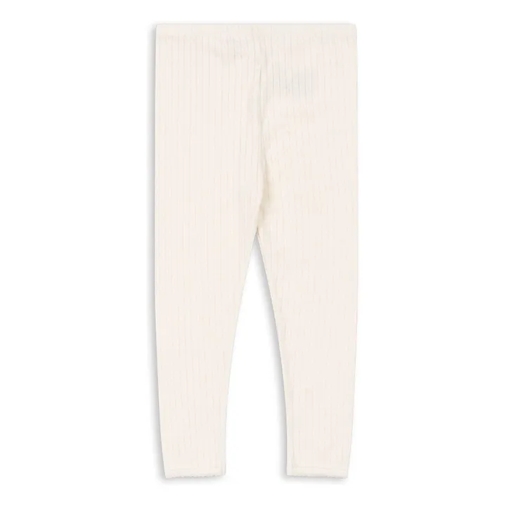 Minnie Pointelle organic cotton pants  | Ecru- Product image n°1