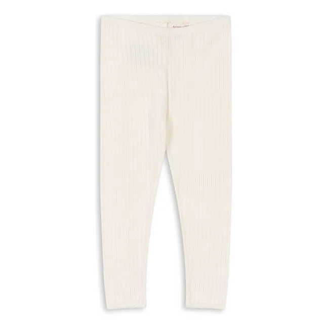 Pantalones Minnie Pointelle de algodón orgánico  | Crudo