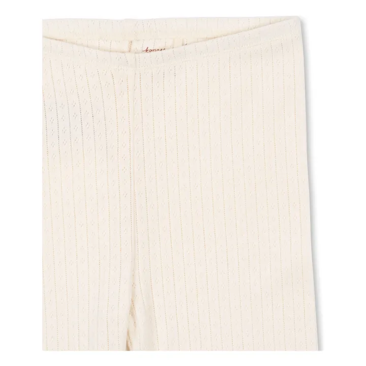 Minnie Pointelle organic cotton pants  | Ecru- Product image n°2