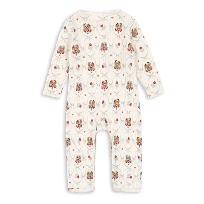 Minnie Dogs Organic Cotton Pointelle Jumpsuit | Ecru