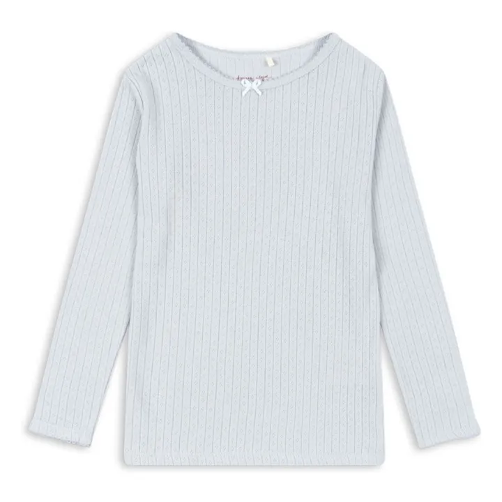 Minnie Pointelle organic cotton T-shirt | Pale blue- Product image n°0