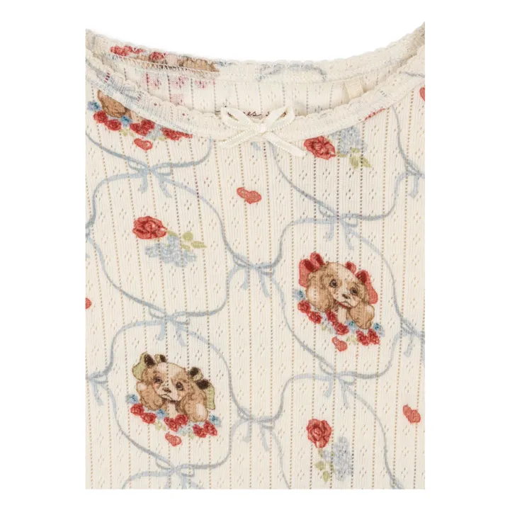 Minnie Dogs T-shirt Pointelle Organic Cotton | Ecru- Product image n°2